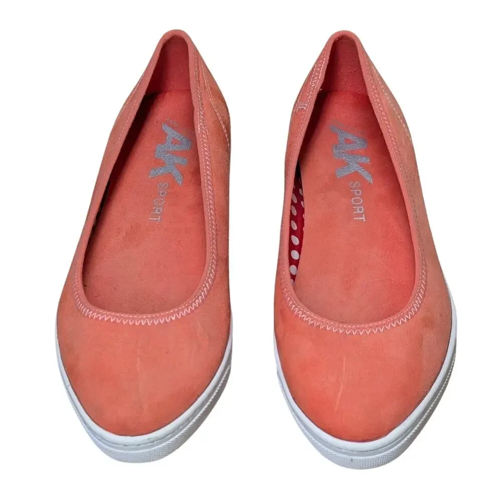 AK Anne Klein Sport Over The Top Women’s Slip-On Flats Size 7.5 Ballet Shoes